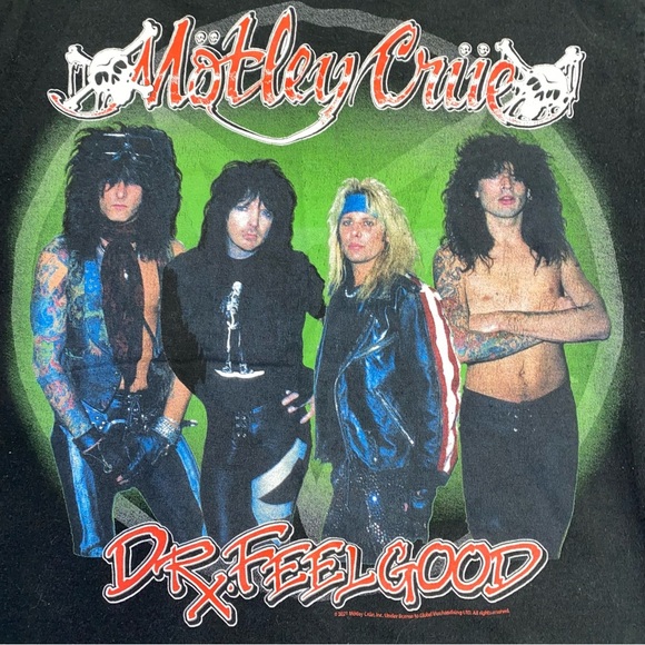 Motley Crue Dr. Feelgood Graphic T-Shirt 2021 Dr Feelgood Photo T-Shirt - Picture 3 of 7